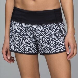 Lululemon Athletica Black and White Athletic Shorts
